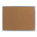 Universal Bulletin Board, Natural Cork, 24 x 18, Satin-Finished Aluminum Frame 43612-UNV